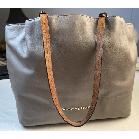 Dooney & Bourke Large CIty‎ Flynn Shoulder Bag ~ Dove Gray - Picture 2 of 16